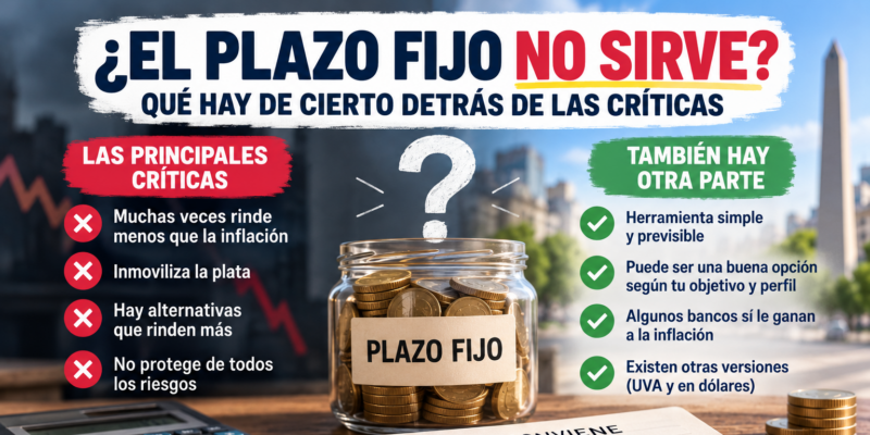 ¿El plazo fijo no sirve? Qué hay de cierto detrás de las críticas