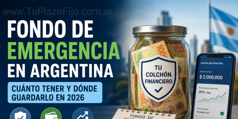 Fondo de emergencia en Argentina: cuánto tener y dónde guardarlo en 2026